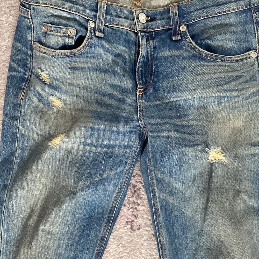 rag & bone Women's the Dre Armitage Acid Wash Mid Rise Denim Jeans Distressed 26 - Picture 5 of 7